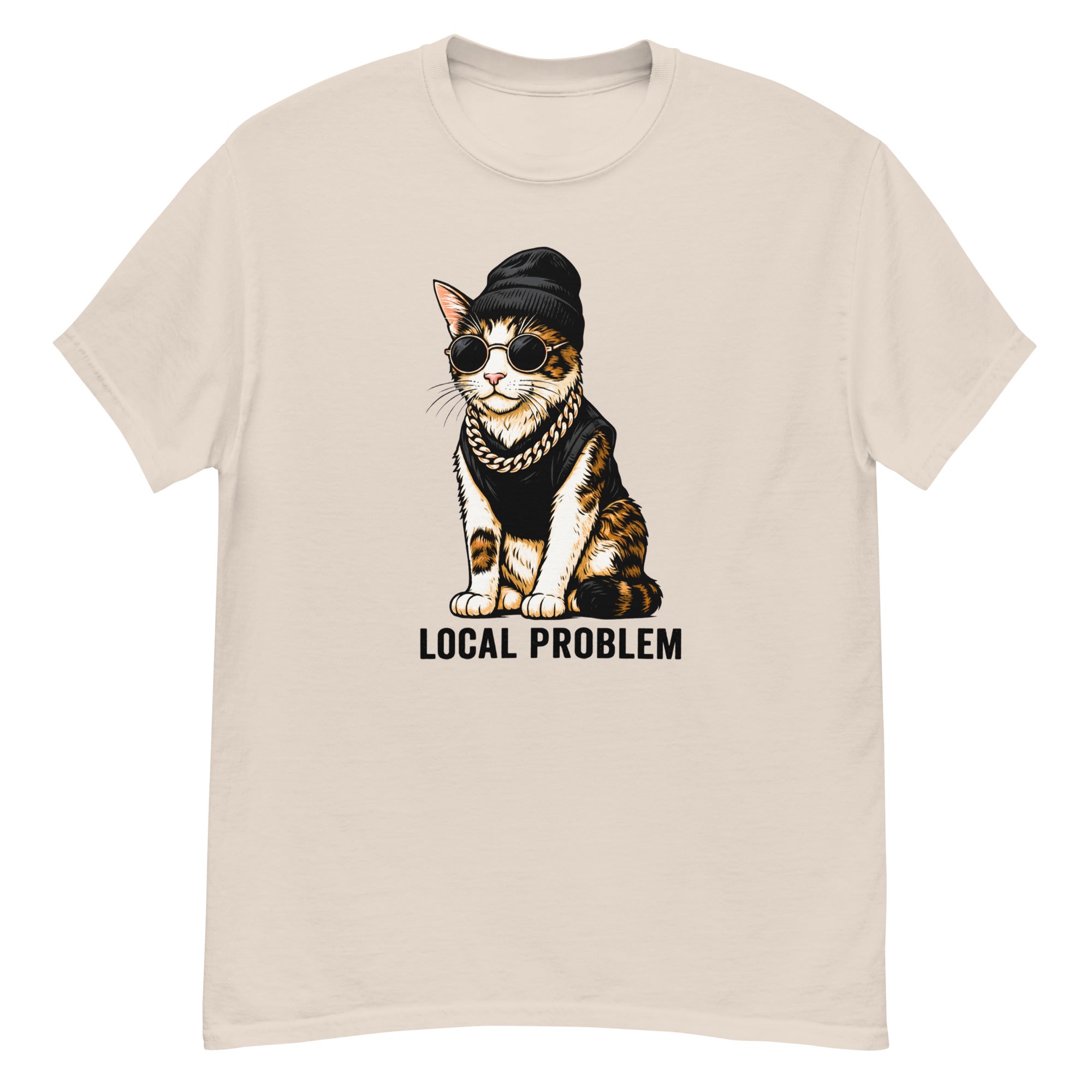 Local Problem Tee (AVAILABLE IN NATURAL AND WHITE) – Alley Cat Merch