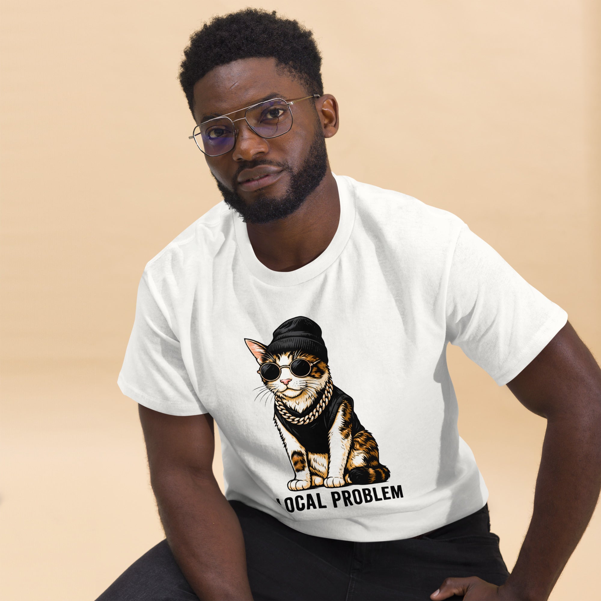 Local Problem Tee (AVAILABLE IN NATURAL AND WHITE) – Alley Cat Merch